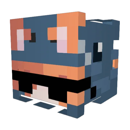 AyoLwckz Minecraft avatar head, 3D render