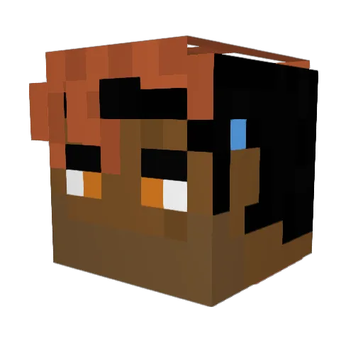 AyoVox Minecraft avatar head, 3D render
