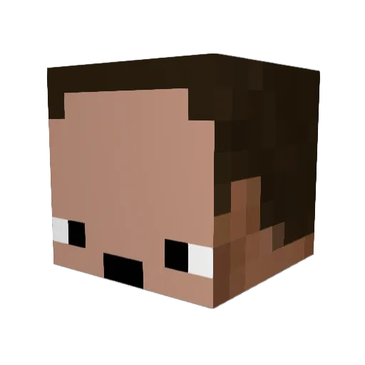 AyoZukii Minecraft avatar head, 3D render
