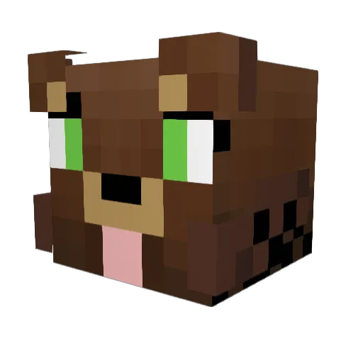 Ayobii Minecraft avatar head, 3D render