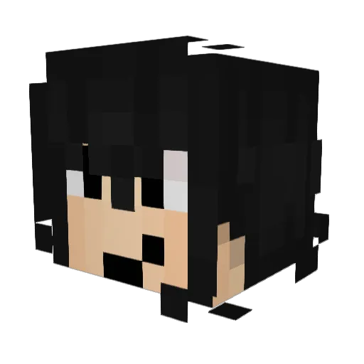 Ayokko Minecraft avatar head, 3D render