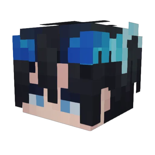 Ayon_ Minecraft avatar head, 3D render