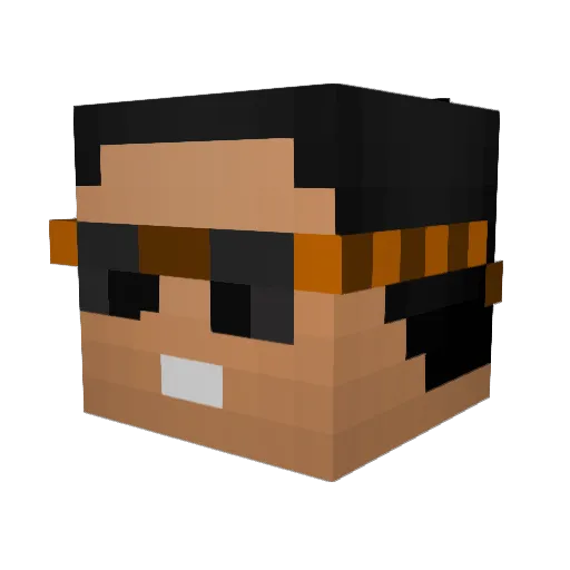Ayonayse Minecraft avatar head, 3D render
