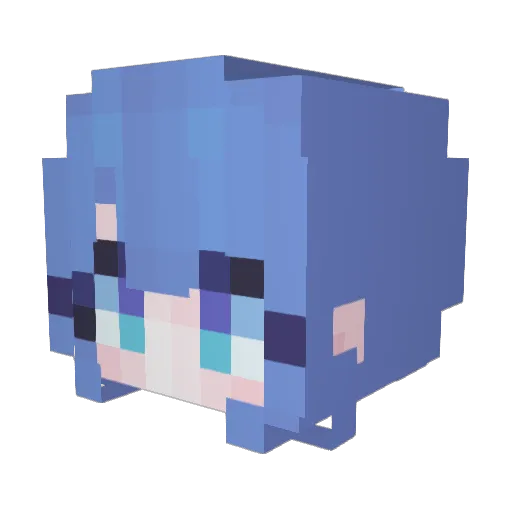 Ayoooe Minecraft avatar head, 3D render