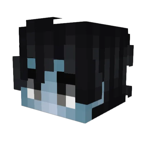 Ayoru Minecraft avatar head, 3D render