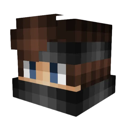 AyoubFX Minecraft avatar head, 3D render