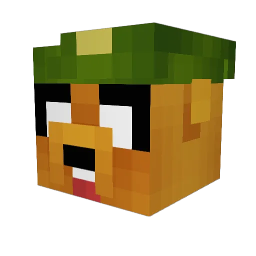 AyoubGRZ Minecraft avatar head, 3D render