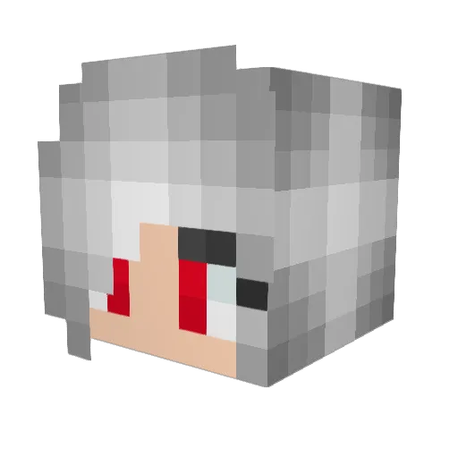Ayoximena Minecraft avatar head, 3D render
