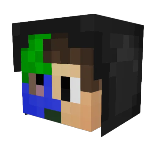 Aypiman Minecraft avatar head, 3D render