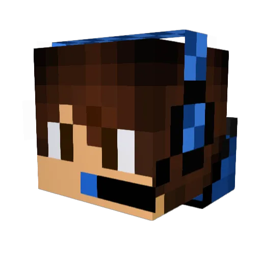 Ayplam Minecraft avatar head, 3D render