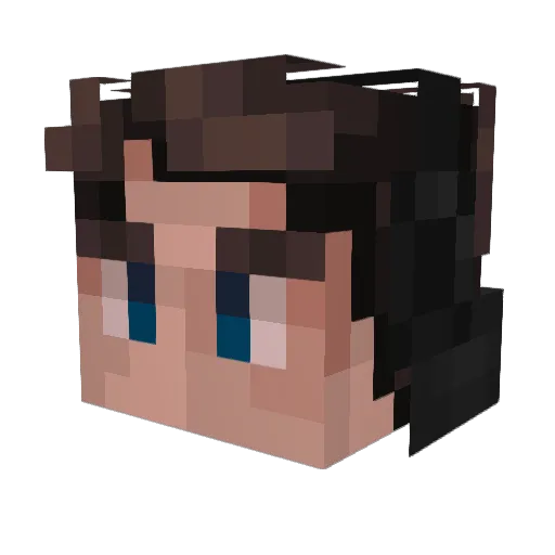 Ayrant Minecraft avatar head, 3D render