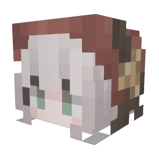 Ayreborne Minecraft avatar head, 3D render