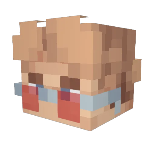 AyronSt Minecraft avatar head, 3D render