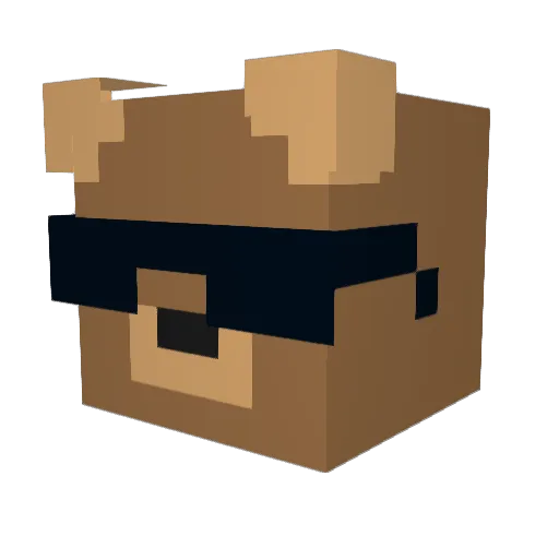 Ayrtinho Minecraft avatar head, 3D render