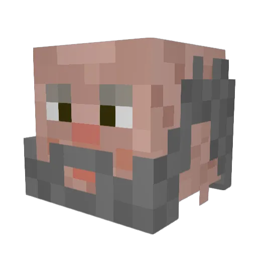 AysarAy Minecraft avatar head, 3D render