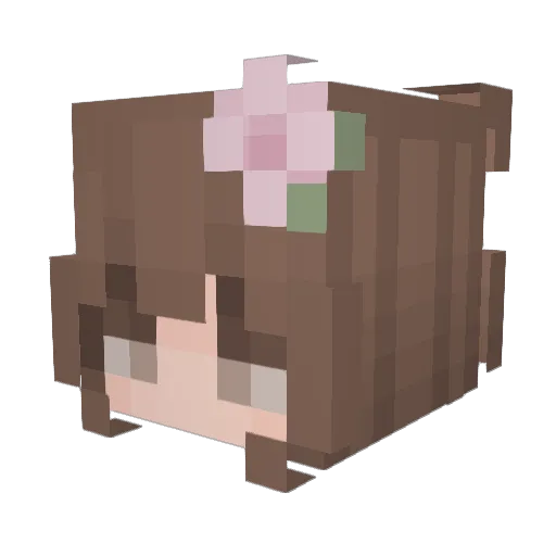 Ayshas Minecraft avatar head, 3D render