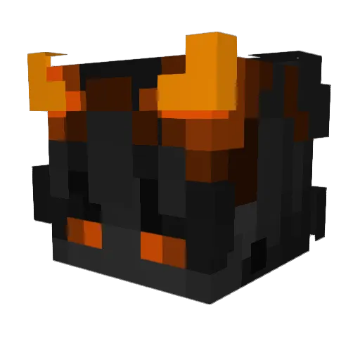 Aysshii Minecraft avatar head, 3D render