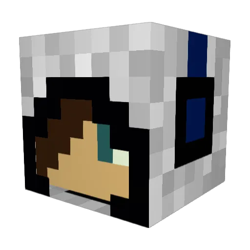 Aythax Minecraft avatar head, 3D render