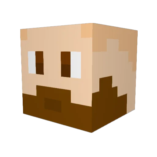Aytiko Minecraft avatar head, 3D render