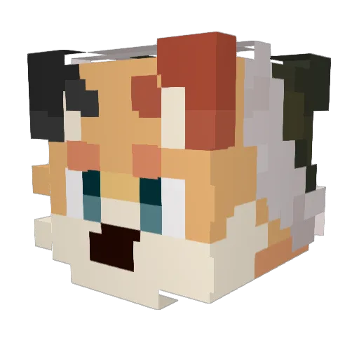 AytrixGG Minecraft avatar head, 3D render