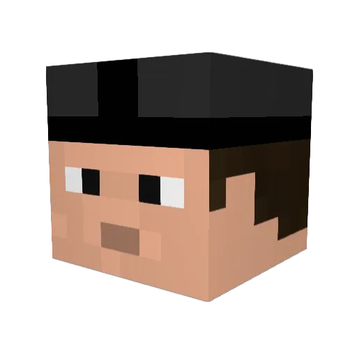 Ayu2001 Minecraft avatar head, 3D render