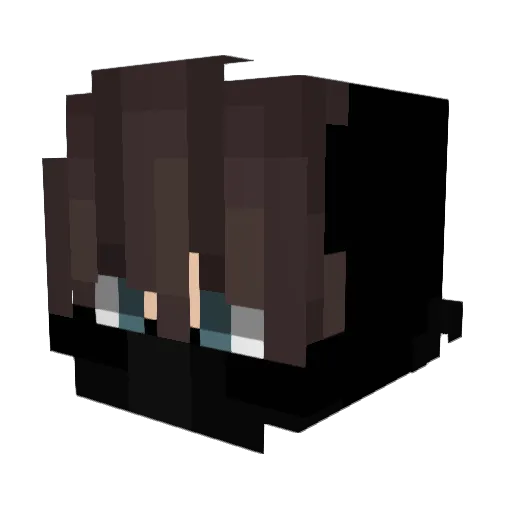 Ayuclife Minecraft avatar head, 3D render