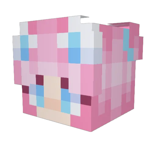 Ayuhosh Minecraft avatar head, 3D render