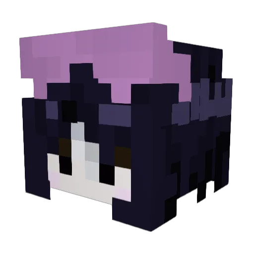 Ayumi3D Minecraft avatar head, 3D render