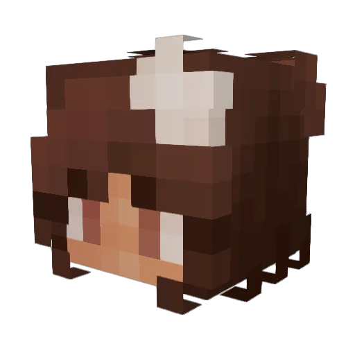 AyumiFlames Minecraft avatar head, 3D render