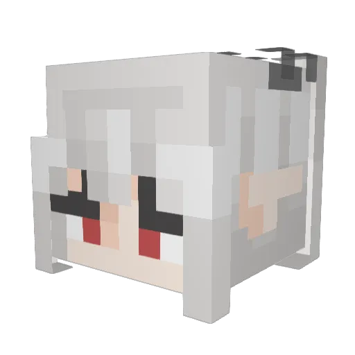 Ayumiipix Minecraft avatar head, 3D render