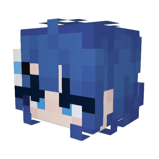 Ayumu1024 Minecraft avatar head, 3D render