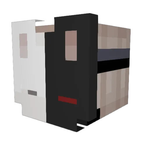 Ayuqo Minecraft avatar head, 3D render
