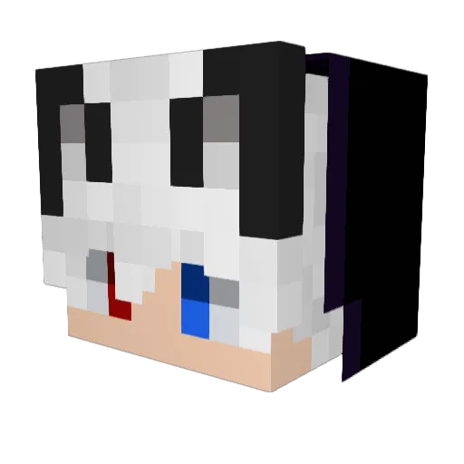 Ayuranyan Minecraft avatar head, 3D render