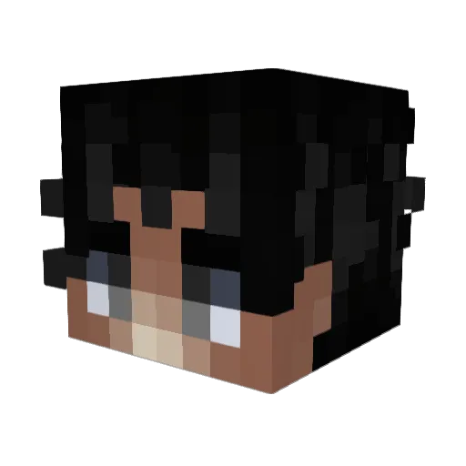 Ayurih Minecraft avatar head, 3D render