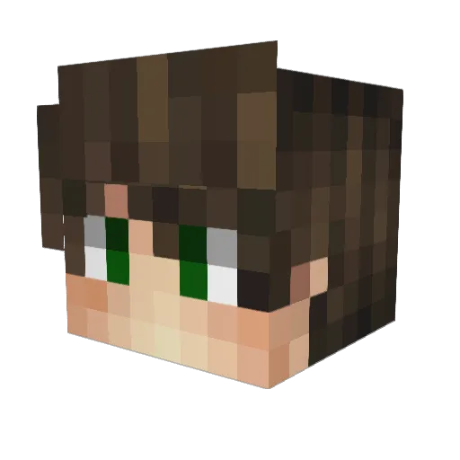 AyushJ Minecraft avatar head, 3D render