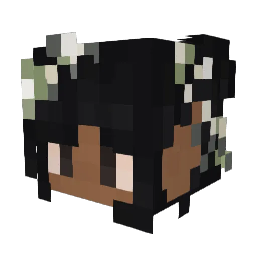 Ayushi13 Minecraft avatar head, 3D render