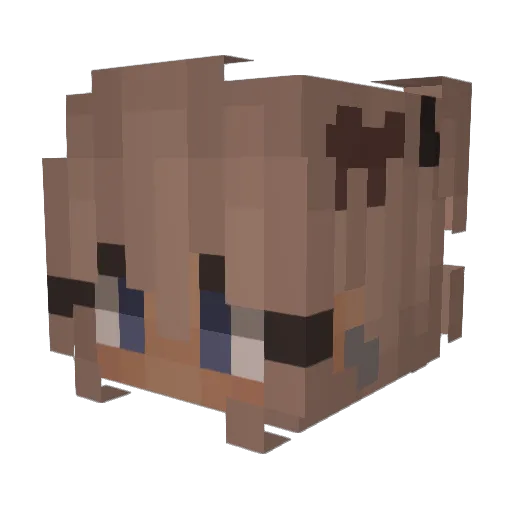 Ayuuchen Minecraft avatar head, 3D render