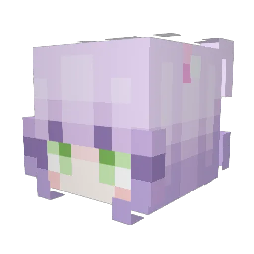 Ayuulina Minecraft avatar head, 3D render