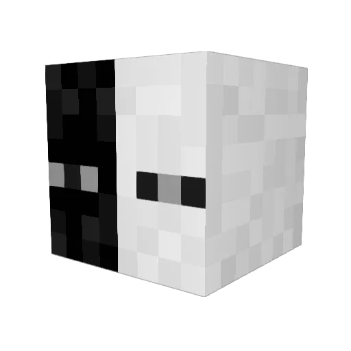 Ayux22 Minecraft avatar head, 3D render