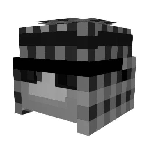 Ayvax Minecraft avatar head, 3D render
