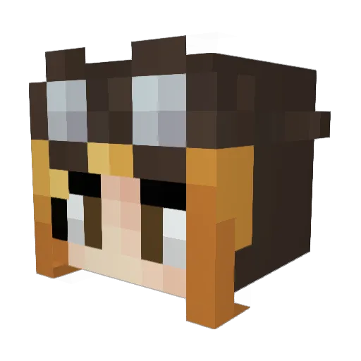 Ayvella Minecraft avatar head, 3D render