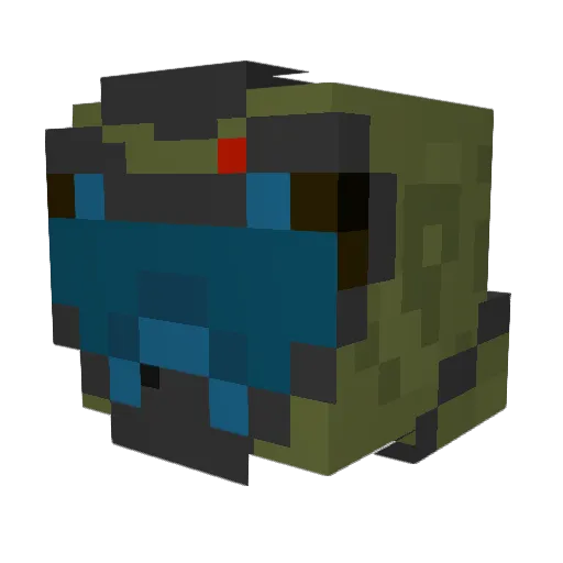Ayvsk Minecraft avatar head, 3D render