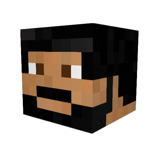 Ayvxzz Minecraft avatar head, 3D render