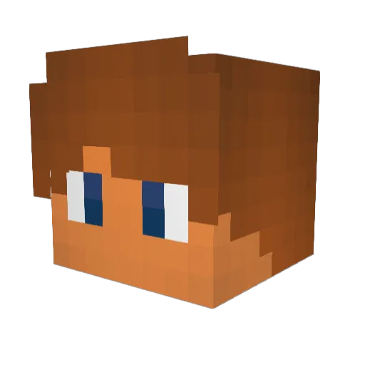 AywayMC Minecraft avatar head, 3D render