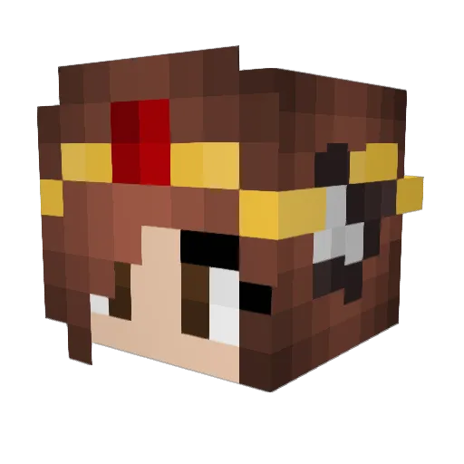 Aywoo Minecraft avatar head, 3D render