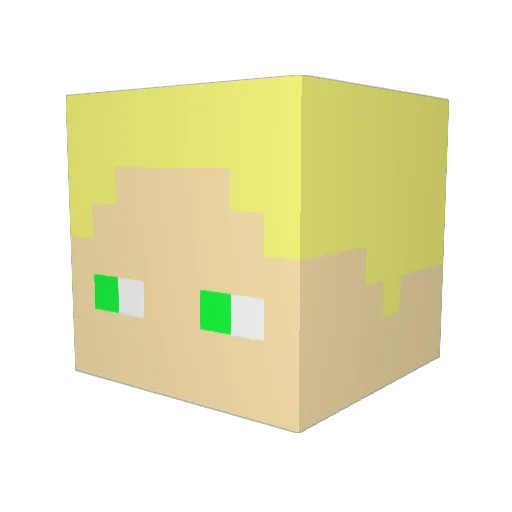 Aywy_T Minecraft avatar head, 3D render