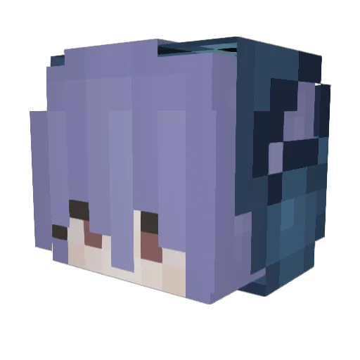 Ayxne Minecraft avatar head, 3D render