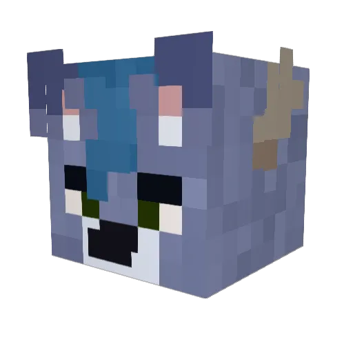AyyItsFade Minecraft avatar head, 3D render