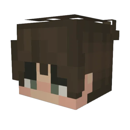 AyyLou Minecraft avatar head, 3D render