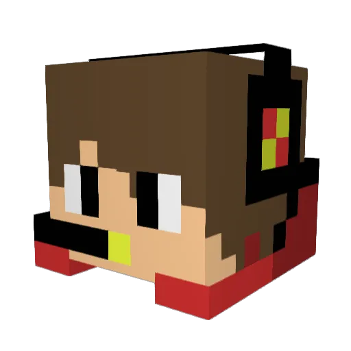 Ayyatola Minecraft avatar head, 3D render